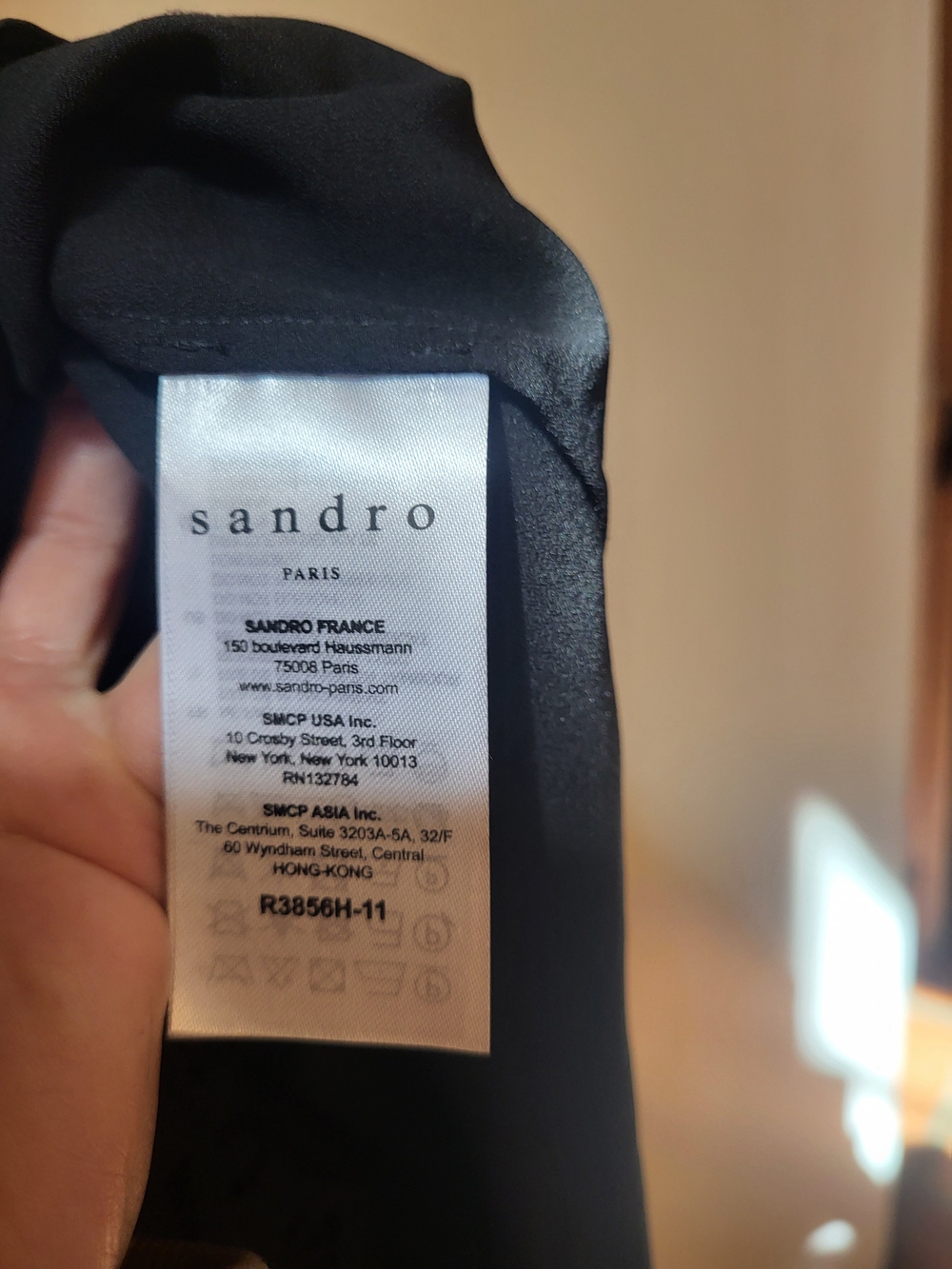 Sandro Black Lace High-Neck Top - Picture 3 of 7